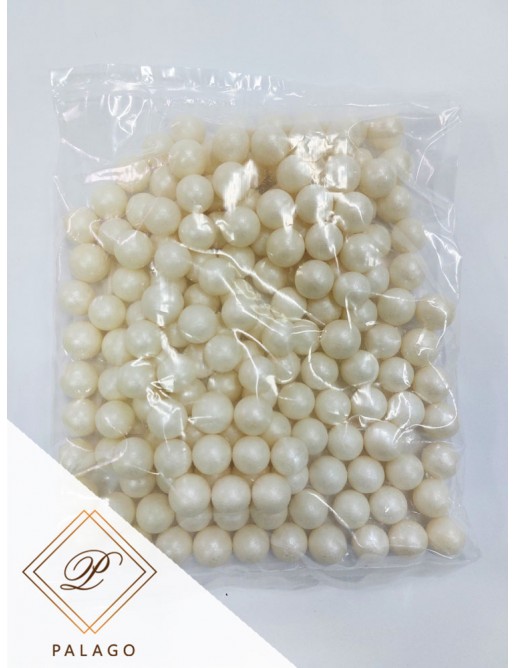 Bele jestive perle 13mm 250g